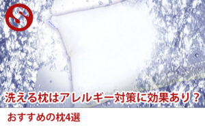 洗える枕はアレルギー対策に効果あり?おすすめの枕4選