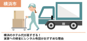横浜のホテル代が高すぎる！実家への帰省にレンタル布団がおすすめな理由